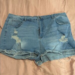 Denim Distressed Women Shorts
